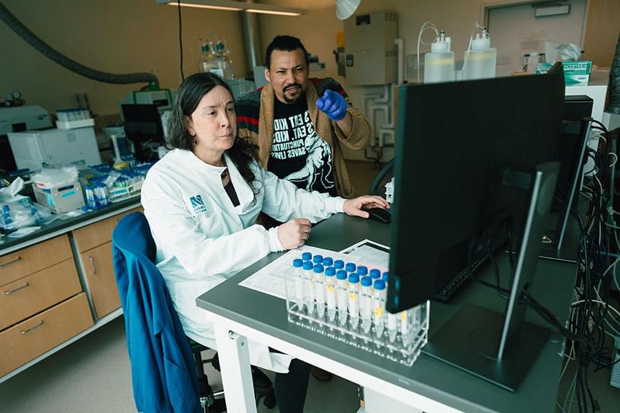 UMass Boston researchers utilize high tech equipment.